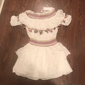 NWT Red Carter XS Off Shoulder White Cover Up